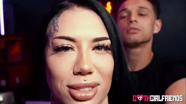 Tattooed Goth Lacey Jayne Moans Load While Fucking Hard