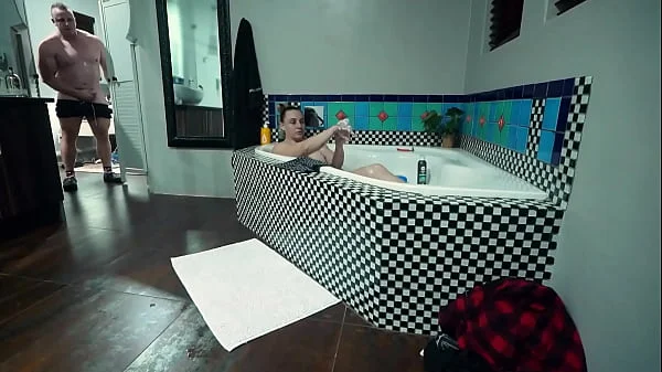 Stepmom Catches Stepson Watching her in Motel Room – Fucks Him to Anal Creampie