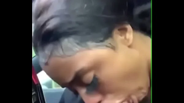 Black sister sucking bbc in car