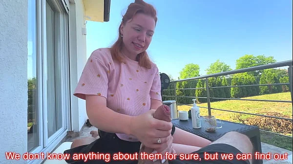 PUBLIC RISKY sex and HUGE CUMSHOT on face!