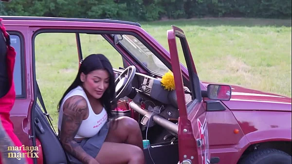 Colombian tourist fucks Italian farmer on a tractor - Mariana Martix & Luca Peracchi