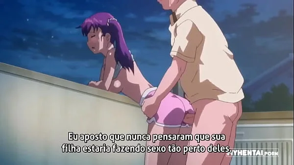 Velho tarado traçando uma novinha gostosa (Hentai da menina do cabelo roxo)