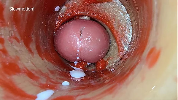 Camera Inside Deep Pussy Captures Dose Ejaculation of Sperm ASMR