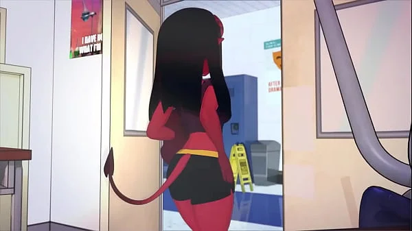 Animation bitch loves sex, at first she sucked off two guys, then allowed herself to be fucked by the third bully