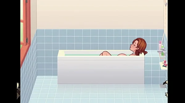 [Hentai Game] Daily life of my conuntryside -Español- (Parte 5) Mamadas en el baño y me meto a duchar con ella