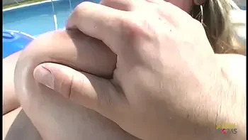 Wendi White white having rough sex by the pool and gets a facial