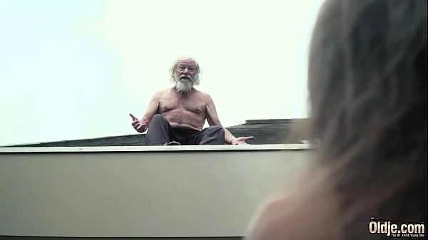 grandpa fucks 18 year old girl moans with pleasure and swallows