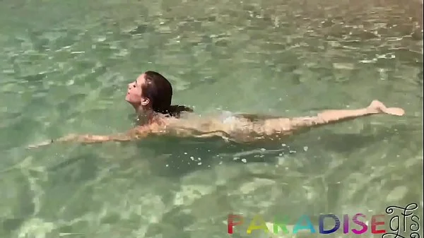 Paradise Gfs - Twins get naked and fucked in outdoor pool - Part 1