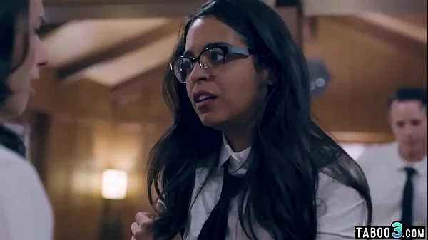 Innocent virgin teen fucked by twisted stepsiblings