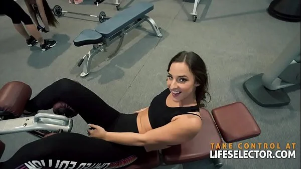 Amazing threesome in the gym POV