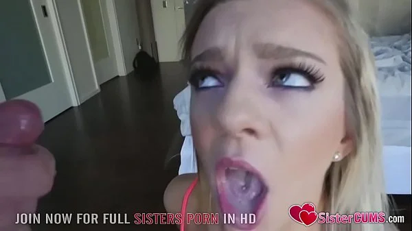 Stepsister Pranks Two Big Cocks