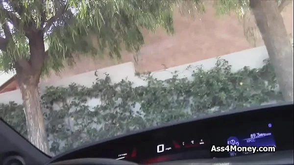 Broke blonde fixes money problems by bending over