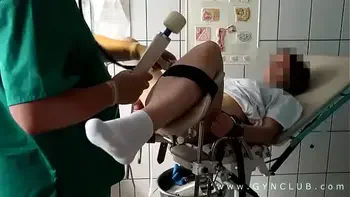 Orgasm on gyno chair
