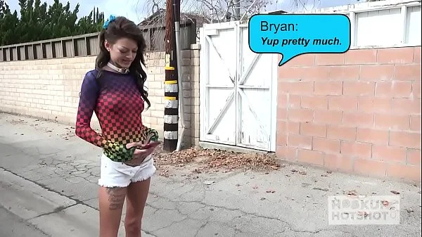 Brunette spinner gets her holes stretched by rough online date