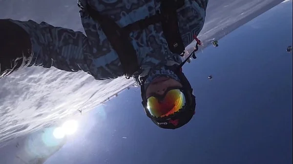 4K Public cumshot on mouth in ski lift Part 1, 2