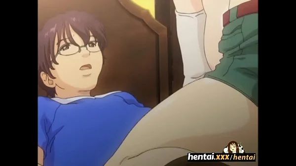 Nerd gets dick between busty babes tits - Boobalicious - Hentai.xxx