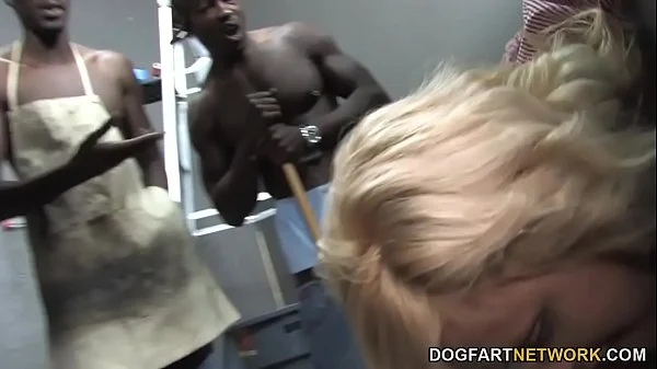 Kelly Surfer Is Getting Gangbanged By 4 Huge Black Dicks