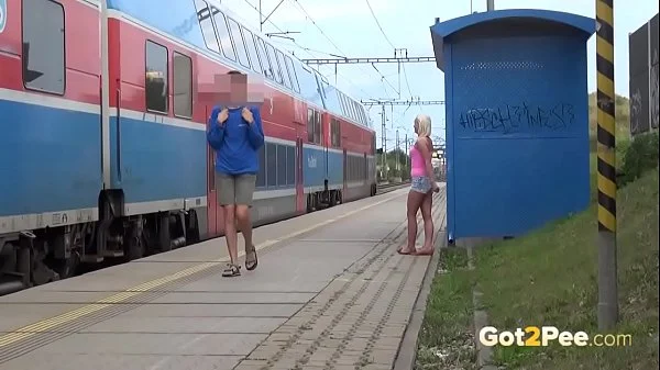 Caught Pissing On Train Platform