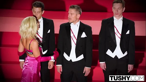 TUSHY Adriana Chechik Gets Triple Teamed And Gaped!