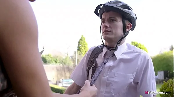 Angry MILF makes a religious guy fuck her ass