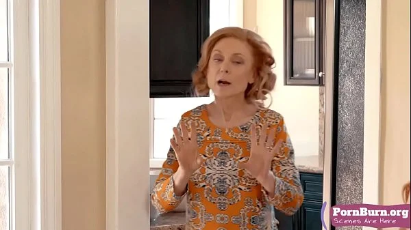 Lauren Phillips and Eric are studying in the living room