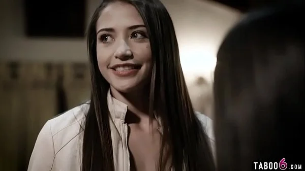 Foster teens in a family taboo 4some with the parents