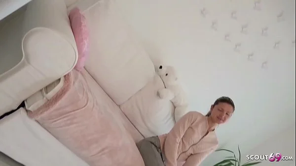 GERMAN SCOUT - Teen Gina bei Strassen Casting AO gefickt