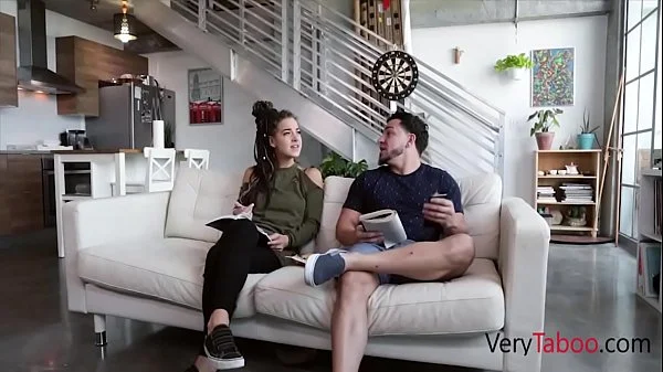 Jealous stepsister fucks me after GF leaves