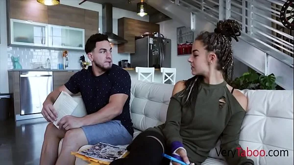 Jealous stepsister fucks me after GF leaves