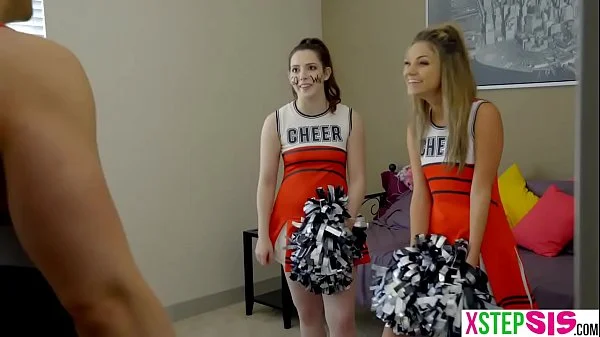 Cheerleader stepsister fucked during cheer practise