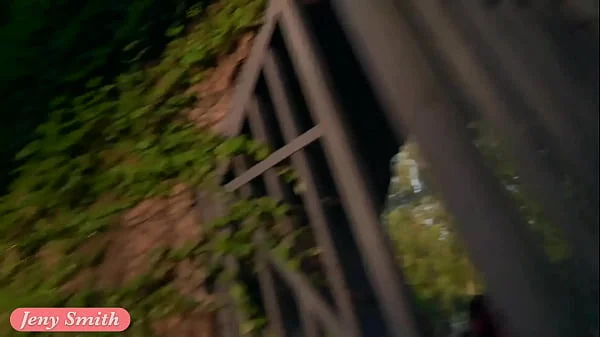 Jeny Smith is walking naked through an abandoned factory.