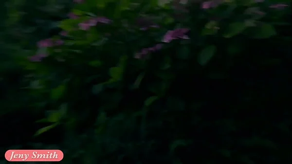 Jeny Smith is walking naked through an abandoned factory.