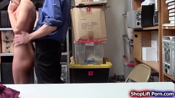Teen shoplifter pussy rammed by security