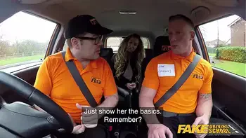 Fake Driving School Rookie instructor fucks Classy MILF