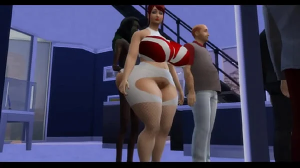 Red Head Wife Fucked in Elevator Next to Husband