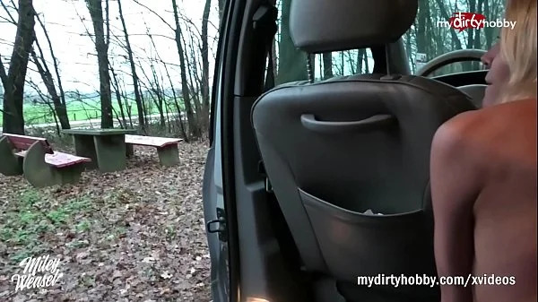 - Amateur blonde outdoor sex in a car