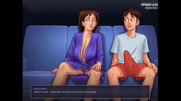 Petite milf receiving a sexy massage and giving us a handjob l My sexiest gameplay moments l Summertime Saga l Part #5