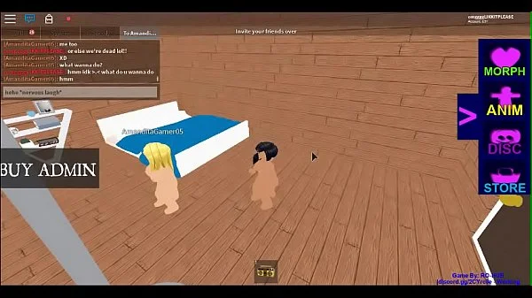 A Hot Blonde Roblox Lesbian licks a Nervous Latino girl as she moans