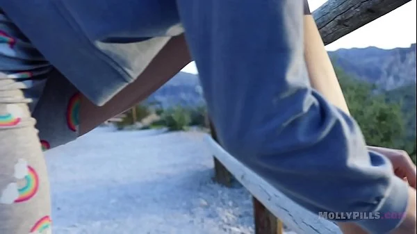 Road Trip Girlfriend Flashing Deepthroat Blowjob Amateur - Molly Pills  - POV GFE - Natural Tits