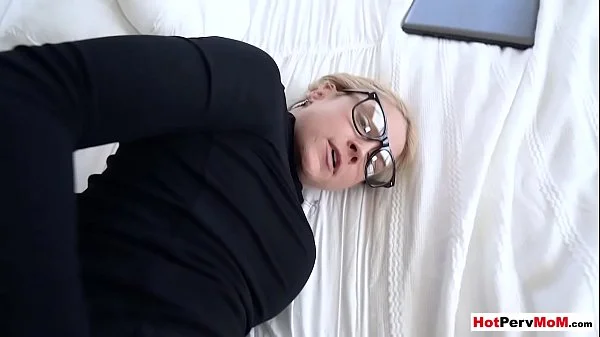 Annoyed cougar stepmother fucks her innocent stepson