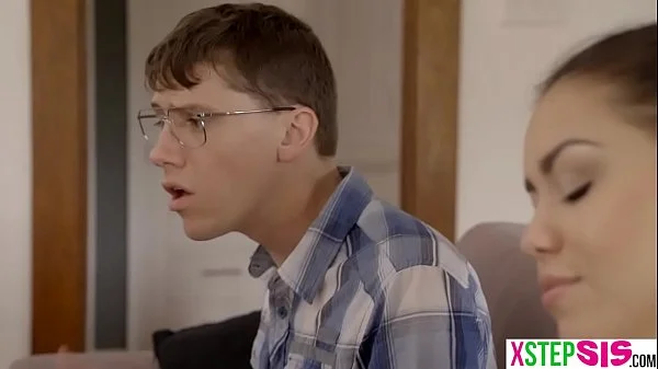 Latina stepsister brat sucks and fucks her geek stepbro