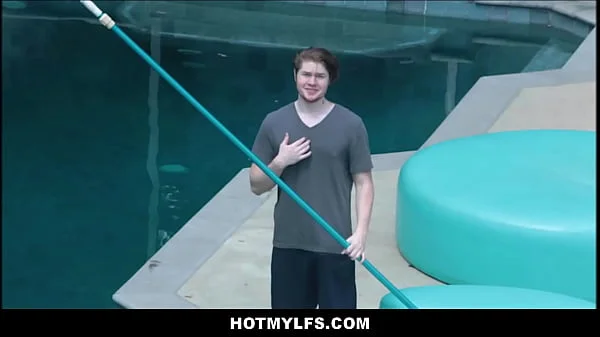 Horny Big Tits MILF Seduces Big Dick Pool Boy