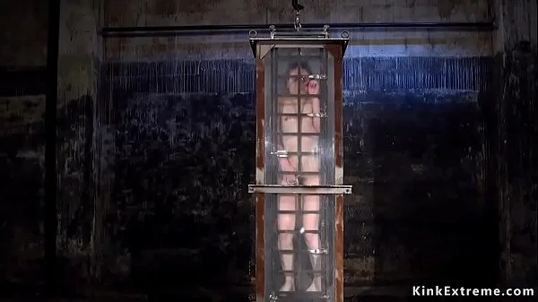 Tied up slave suffers water bondage