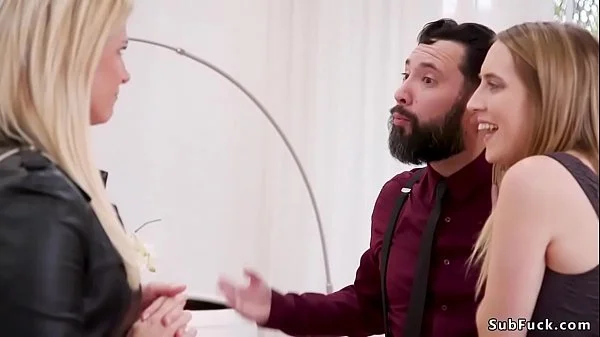 Dude anal fucks girlfriend and her step mom