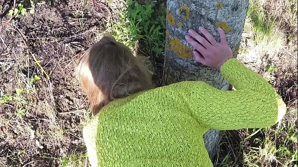 Russian MILF agrees to risky sex in the park with a stranger. POV Public Blowjob and Doggystyle