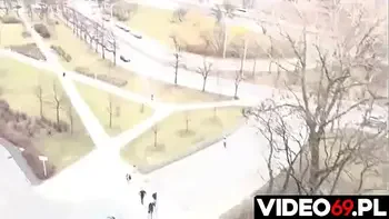 Polskie porno - Seks na balkonie z rudowłosą sąsiadką