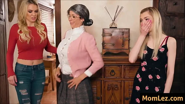 step Mom in disguise secretly fucks with stepDaughter