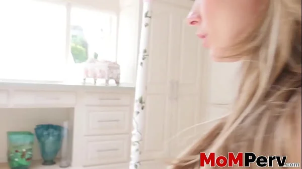 Babe stepmom Jane Doux riding hard after POV blowjob