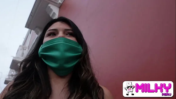 Caught on the street a Latina with big tits and ass