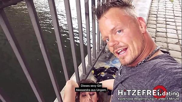 Hitzefrei.dating ► PUBLIC PICK UP ◄ SKINNY TEEN Alessandra Amore Fucked at the Riverside